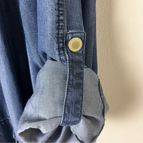 Isaac Mizrahi Blue Utility Jacket - Picture 10 of 12